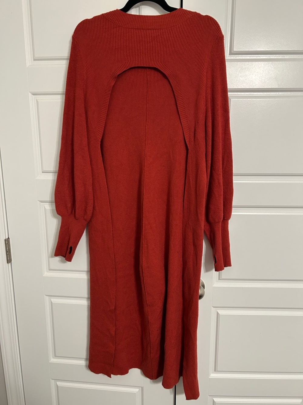 Fashion to Figure Rust Red Open-Back Knit Tunic
